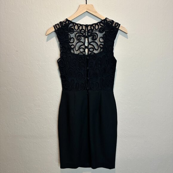 HENRI BENDEL Vintage Lace Back Sleeveless Sheath Cocktail Dress - Picture 5 of 10